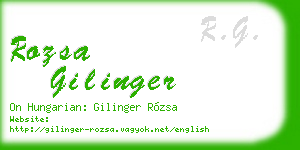 rozsa gilinger business card