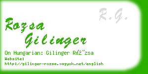 rozsa gilinger business card